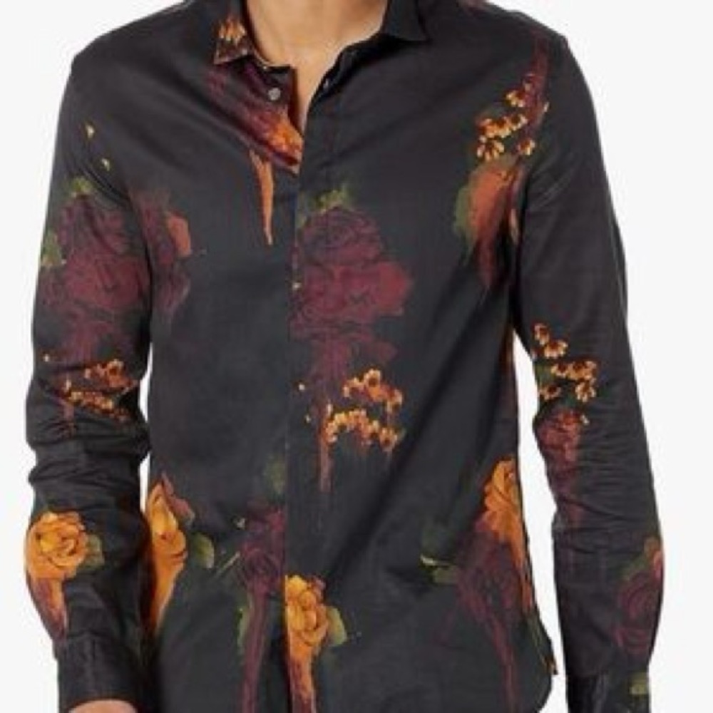 John Varvatos Rodney NWT  Long sleeve shirt 100% modal  Size medium $228